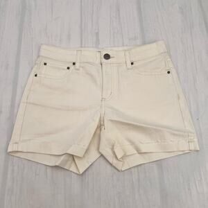 Daily Ritual Women's Denim Turn-Cuff Short White(Cream) Size 26